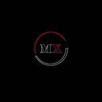 mx criativo moderno cartas logotipo Projeto modelo vetor