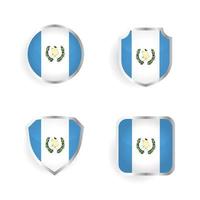 coleção de emblemas e etiquetas da guatemala vetor