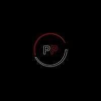 pp criativo moderno cartas logotipo Projeto modelo vetor