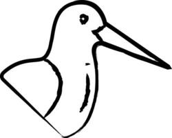 Ostraceiro pássaro mão desenhado vetor ilustração