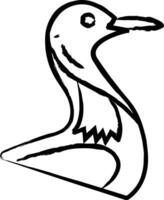 Jacanã pássaro mão desenhado vetor ilustração