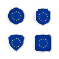 coleção de emblemas e etiquetas da europa vetor