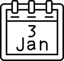 janeiro 3 vetor ícone
