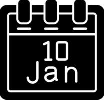 janeiro 10 vetor ícone