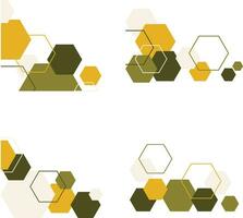 hexagonal canto forma com geométrico Projeto. isolado vetor definir.
