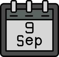 setembro 9 vetor ícone