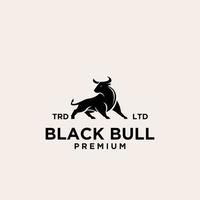 logotipo vintage premium black bull vetor