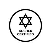 kosher certificado símbolo. internacional símbolo do kosher Comida. embalagem conceito. vetor