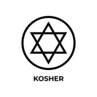 kosher certificado símbolo. internacional símbolo do kosher Comida. embalagem conceito. vetor