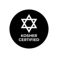 kosher certificado símbolo. internacional símbolo do kosher Comida. embalagem conceito. vetor