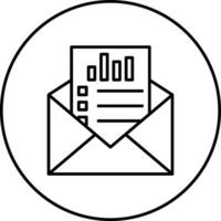 ícone de vetor de estatísticas de e-mail