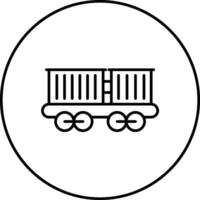 ícone de vetor de trem de carga