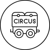 circo vagão vetor ícone