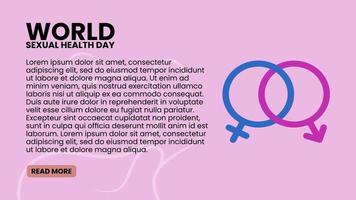 design da página de destino do artigo do dia mundial da saúde sexual wshd vetor