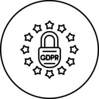 gdpr ação judicial vetor ícone