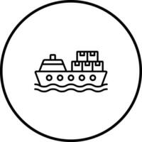 carga barcaça vetor ícone