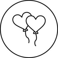 balão corações vetor ícone