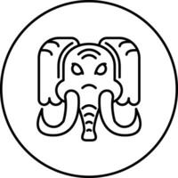 ícone de vetor de mamute