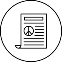 Paz tratado vetor ícone