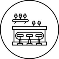 ícone de vetor de balcão de bar