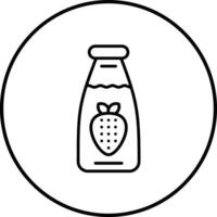 morango leite vetor ícone
