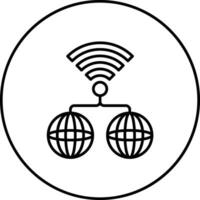 ícone de vetor de conectividade com a internet