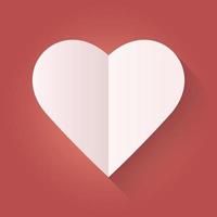 padrão, plano de fundo do ícone de um coração, corte de papel de coração no dia dos namorados. vetor