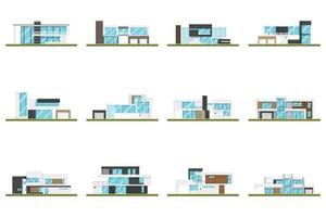 design plano de casas modernas, edifício moderno e arquitetura. vetor