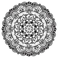 padrão simétrico circular de mandala. ornamento indiano oriental vetor