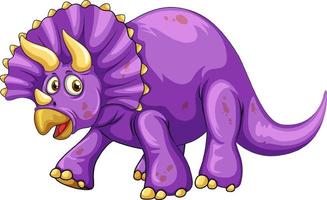 um personagem de desenho animado de dinossauro triceratops vetor