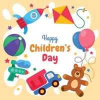 comemorando o dia das crianças incrível vetor