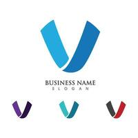 vetor de modelo de logotipo de carta v