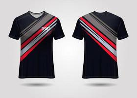 design de esporte de t-shirt. camisa de corrida. vista frontal e traseira uniforme. vetor