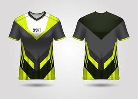 design de esporte de t-shirt. camisa de corrida. vista frontal e traseira uniforme. vetor