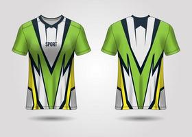 design de esporte de t-shirt. camisa de corrida. vista frontal e traseira uniforme. vetor