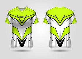 design de esporte de t-shirt. camisa de corrida. vista frontal e traseira uniforme. vetor