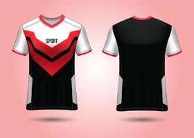 design de esporte de t-shirt. camisa de corrida. vista frontal e traseira uniforme. vetor