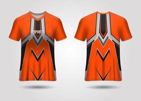 design de esporte de t-shirt. camisa de corrida. vista frontal e traseira uniforme. vetor