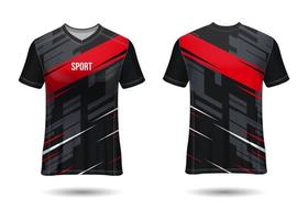 design de esporte de t-shirt. camisa de corrida. vista frontal e traseira uniforme. vetor