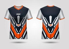 design de esporte de t-shirt. camisa de corrida. vista frontal e traseira uniforme. vetor