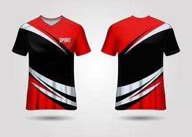 design de esporte de t-shirt. camisa de corrida. vista frontal e traseira uniforme. vetor