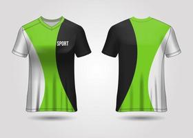 design de esporte de t-shirt. camisa de corrida. vista frontal e traseira uniforme. vetor