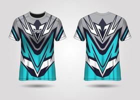 design de esporte de t-shirt. camisa de corrida. vista frontal e traseira uniforme. vetor