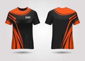 design de esporte de t-shirt. camisa de corrida. vista frontal e traseira uniforme. vetor