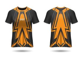 design de esporte de t-shirt. camisa de corrida. vista frontal e traseira uniforme. vetor