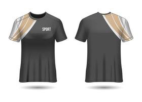 design de esporte de t-shirt. camisa de corrida. vista frontal e traseira uniforme. vetor