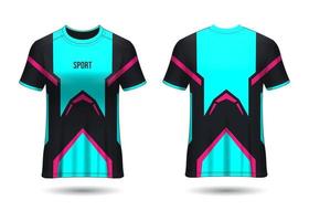 design de esporte de t-shirt. camisa de corrida. vista frontal e traseira uniforme. vetor