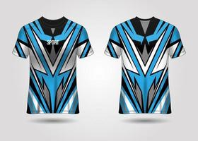 design de esporte de t-shirt. camisa de corrida. vista frontal e traseira uniforme. vetor