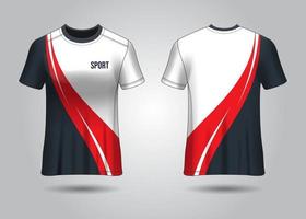 design de esporte de t-shirt. camisa de corrida. vista frontal e traseira uniforme. vetor