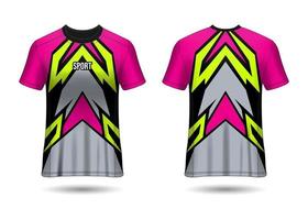 design de esporte de t-shirt. camisa de corrida. vista frontal e traseira uniforme. vetor